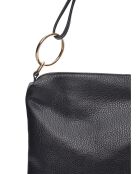 Sac bandoulière en cuir Sabrina noir - 25.5x35cm