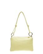 Schultertasche Célia aus gelbem Leder - 16x25cm
