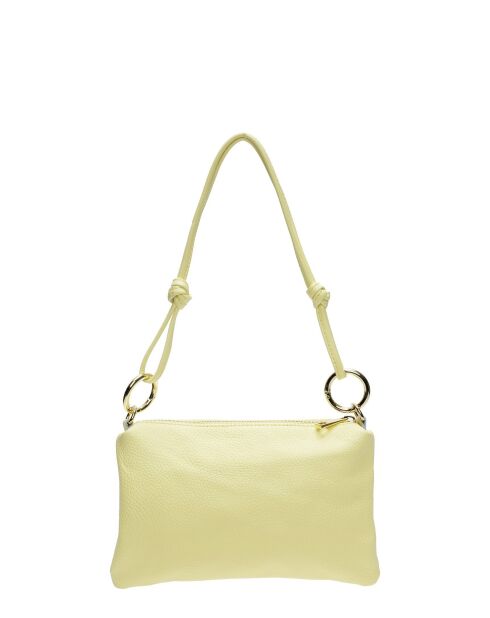 Borsa a tracolla Célia in pelle gialla - 16x25cm