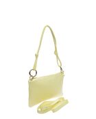 Schultertasche Célia aus gelbem Leder - 16x25cm