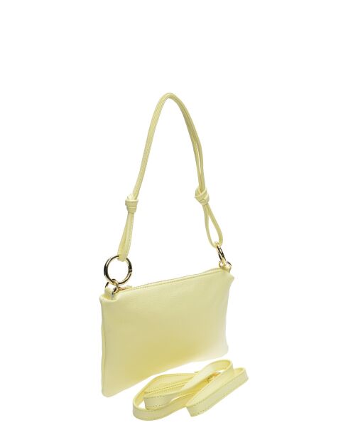 Borsa a tracolla Célia in pelle gialla - 16x25cm