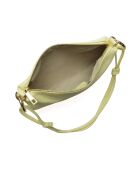 Schultertasche Célia aus gelbem Leder - 16x25cm