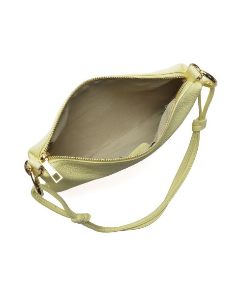 Borsa a tracolla Célia in pelle gialla - 16x25cm
