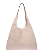 Sac Hobo en cuir Emma beige - 33x43x10 cm