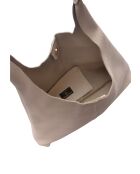 Sac Hobo en cuir Emma beige - 33x43x10 cm