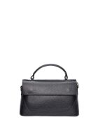 Giulia schwarze Lederhandtasche - 12,5 x 21 x 8,5 cm