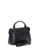 Giulia schwarze Lederhandtasche - 12,5 x 21 x 8,5 cm