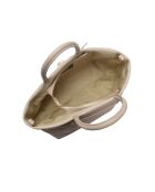 Amberbeige leren draagtas - 17,5x26x13 cm