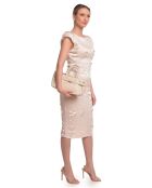 Amberbeige leren draagtas - 17,5x26x13 cm