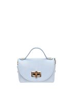 Bandolera de piel Cecilia celeste - 13x19x9 cm