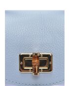 Bandolera de piel Cecilia celeste - 13x19x9 cm