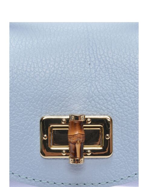 Bandolera de piel Cecilia celeste - 13x19x9 cm