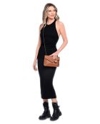 Borsa a tracolla Clarissa in pelle cognac - 16x21x8 cm