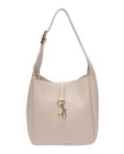 Borsa Theodora in pelle beige - 20,5x21x8 cm