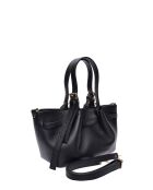 Bolso Isabella de piel negra - 20x34x8 cm