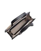 Maëlys zwart/beige leren draagtas - 22x28x8 cm