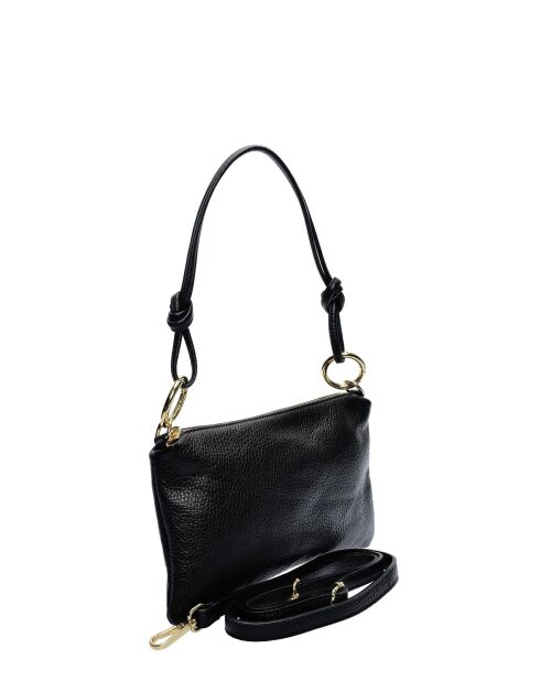 Bandolera Belladonna de piel negra - 16x25 cm