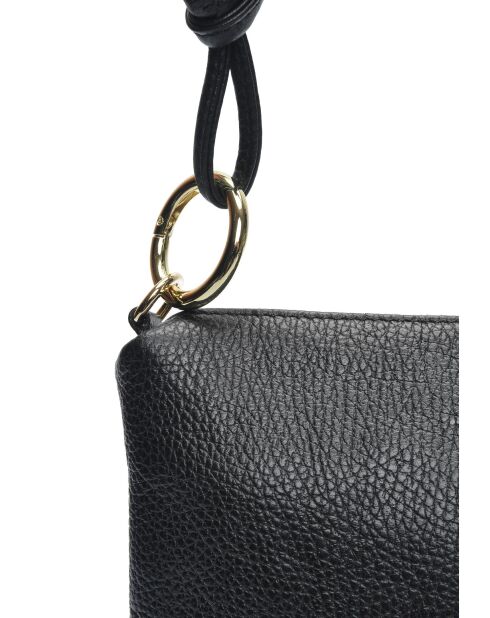 Bandolera Belladonna de piel negra - 16x25 cm