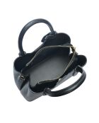 Bolso Celestina de piel negra - 16,5x22x11 cm