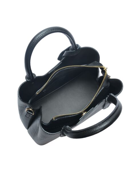 Bolso Celestina de piel negra - 16,5x22x11 cm