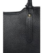 Bolso Celestina de piel negra - 16,5x22x11 cm