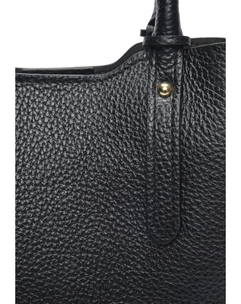 Bolso Celestina de piel negra - 16,5x22x11 cm