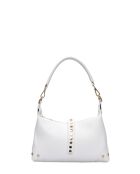 Victoire weiße Schultertasche aus Leder - 17x28x7 cm