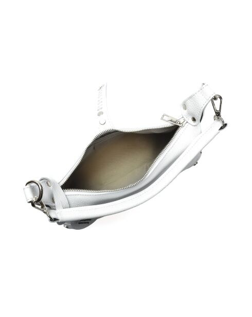 Bandolera Victoire de piel blanca - 17x28x7 cm