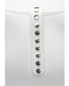 Victoire weiße Schultertasche aus Leder - 17x28x7 cm