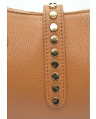 Sac bandoulière en cuir Althéa cognac - 17x28x7 cm