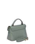 Handtasche Alicia aus mintfarbenem Leder - 12,5 x 21 x 8,5 cm