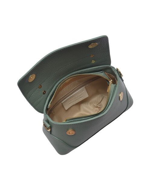 Handtasche Alicia aus mintfarbenem Leder - 12,5 x 21 x 8,5 cm