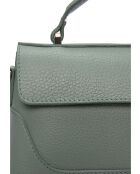 Handtasche Alicia aus mintfarbenem Leder - 12,5 x 21 x 8,5 cm
