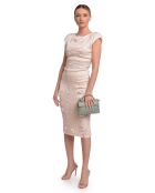 Handtasche Alicia aus mintfarbenem Leder - 12,5 x 21 x 8,5 cm