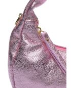 Mathilde roze leren hobotas - 10x20,5x6 cm