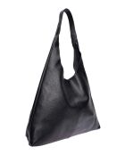 Sac Hobo en cuir Natalia noir - 33x43x10 cm