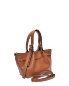 Bolso Valentina de piel coñac - 20x34x8 cm