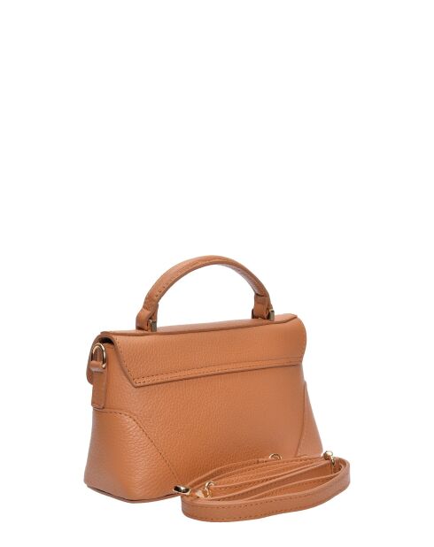 Chiara Handtasche aus cognacfarbenem Leder - 12,5 x 21 x 8,5 cm