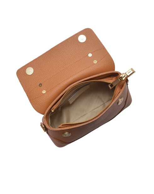 Chiara Handtasche aus cognacfarbenem Leder - 12,5 x 21 x 8,5 cm