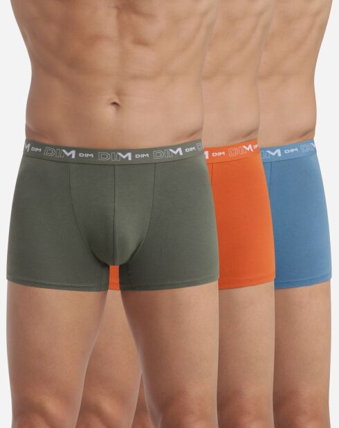 3 Boxers Coton Stretch Men multicolores
