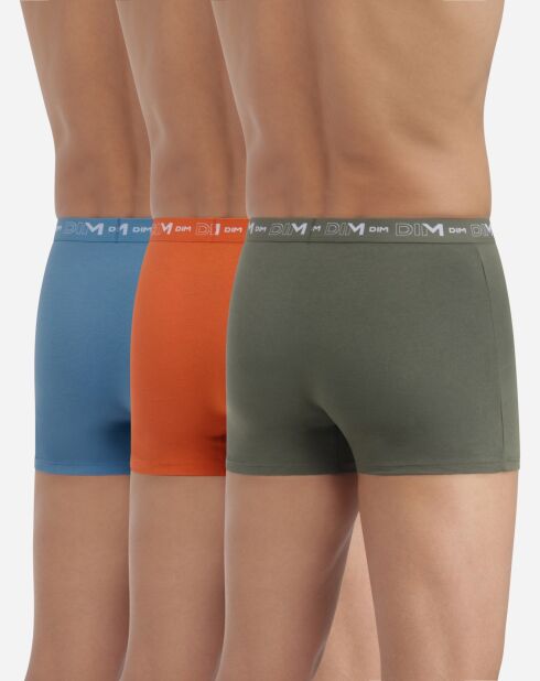 3 Boxers Coton Stretch Men multicolores