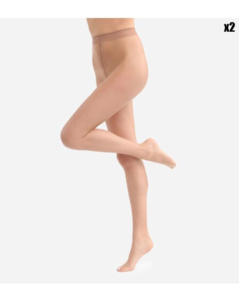 2 Collants Teint de Soleil Classique multicolores