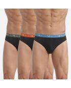 3 Slips Coton Stretch Men noirs