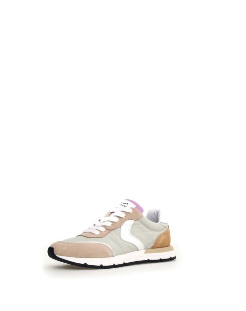 Lichtbeige/karamel leren sneakers van Storm