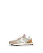 Lichtbeige/karamel leren sneakers van Storm