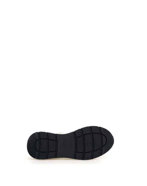 Lichtbeige/karamel leren sneakers van Storm