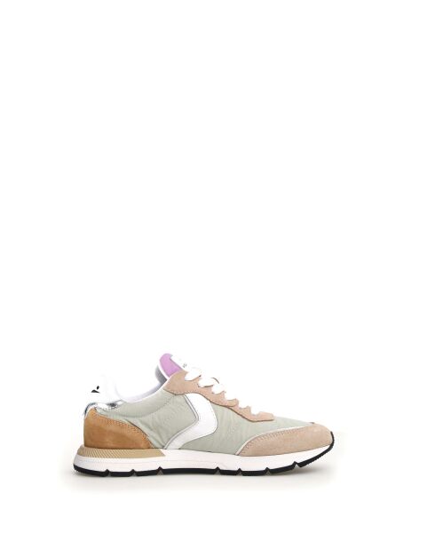 Lichtbeige/karamel leren sneakers van Storm