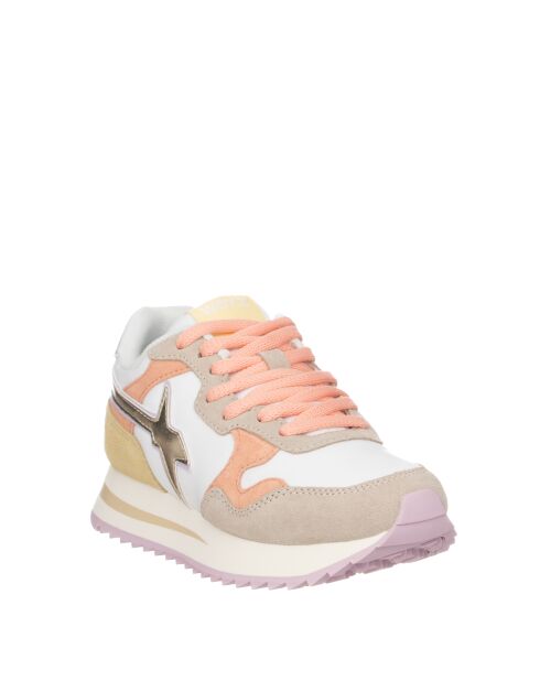 Sneakers Tally blanc poudre/bulle rose