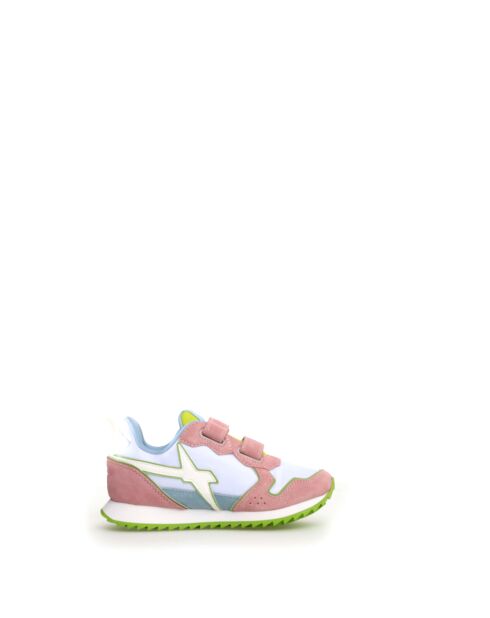 Sneakers en maille JET rose/blanc