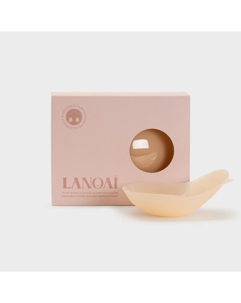 Cache tétons liftants en silicone de levage pêche